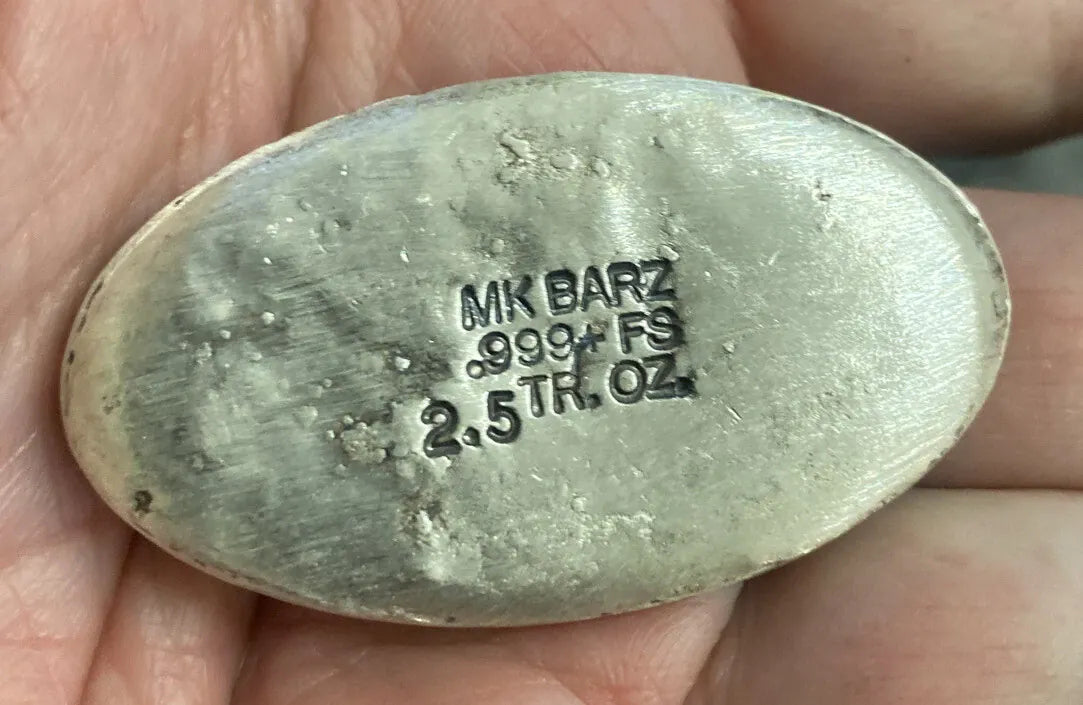 2.5 Troy Oz MK BarZ "San Francisco Logo Bar” .999 FS - MK BARZ AND BULLION