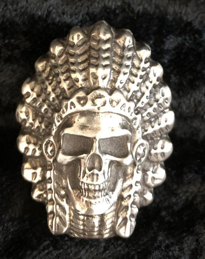 3 Oz MK BarZ Hand Poured "Skull Chief" 2D .999 Bar - MK BARZ AND BULLION