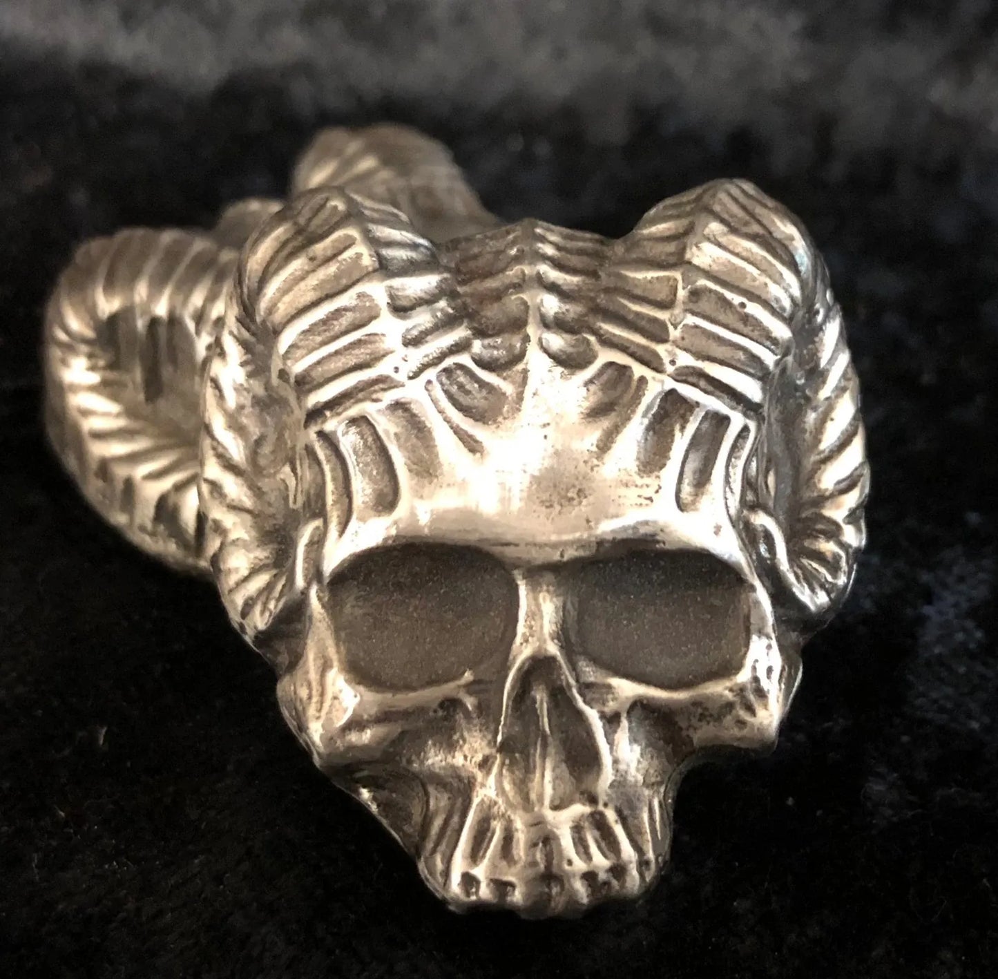 3 Oz MK BarZ Hand Poured "Devil Ram" Skull .999 Bar - MK BARZ AND BULLION