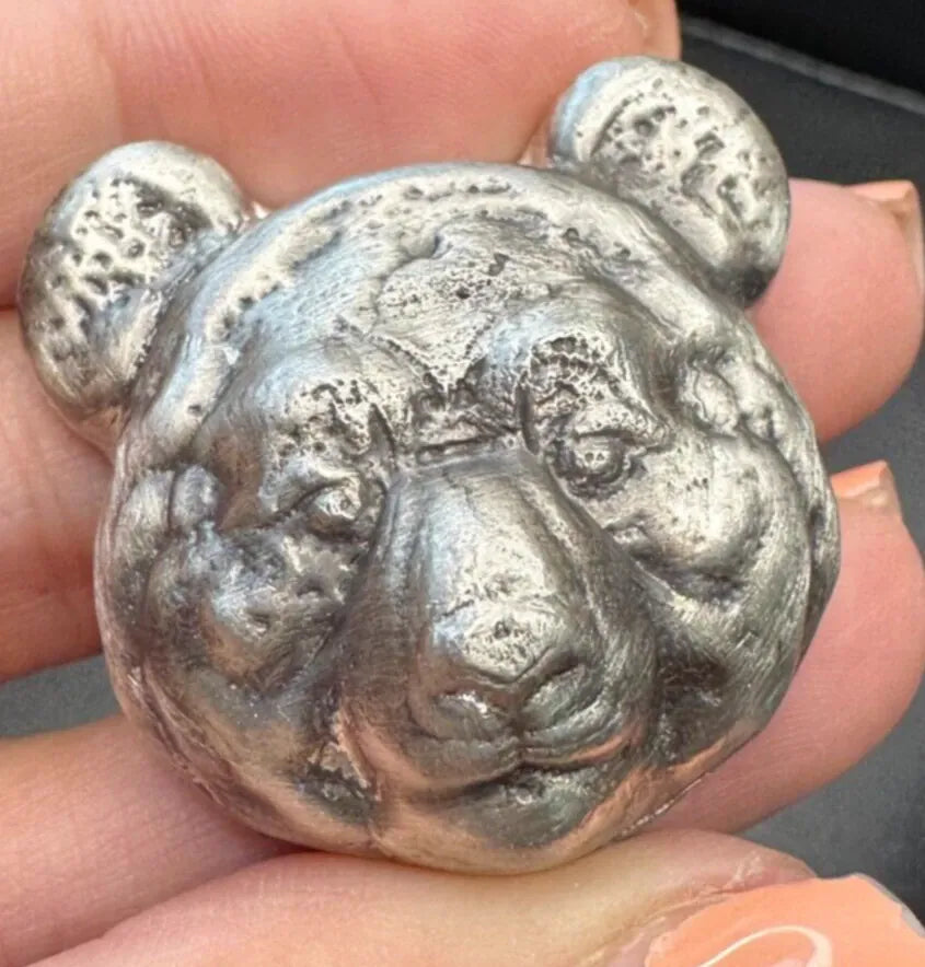 2.5 Oz MK BarZ "Imperial Panda" Hand Poured .999 FS - MK BARZ AND BULLION