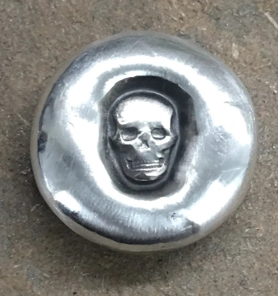 1 Ozt MK BARZ "Skull Rounds" .999 Fine Silver - MK BARZ AND BULLION
