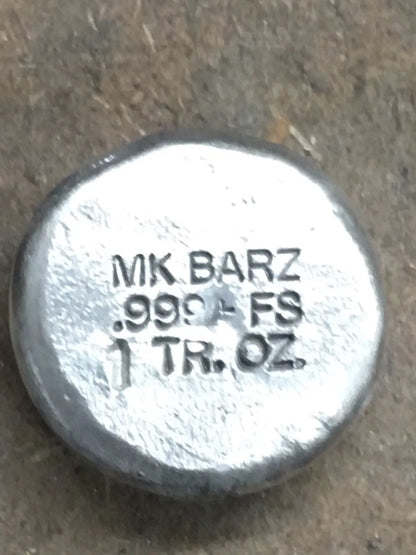 1 Ozt MK BARZ "Skull Rounds" .999 Fine Silver - MK BARZ AND BULLION