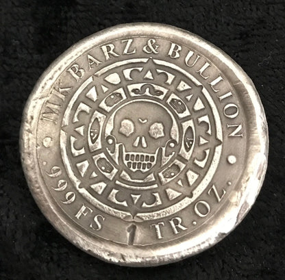 1 Troy Oz MK BarZ Double Sided "Pirate Captain Coin" Round .999 FS - MK BARZ AND BULLION