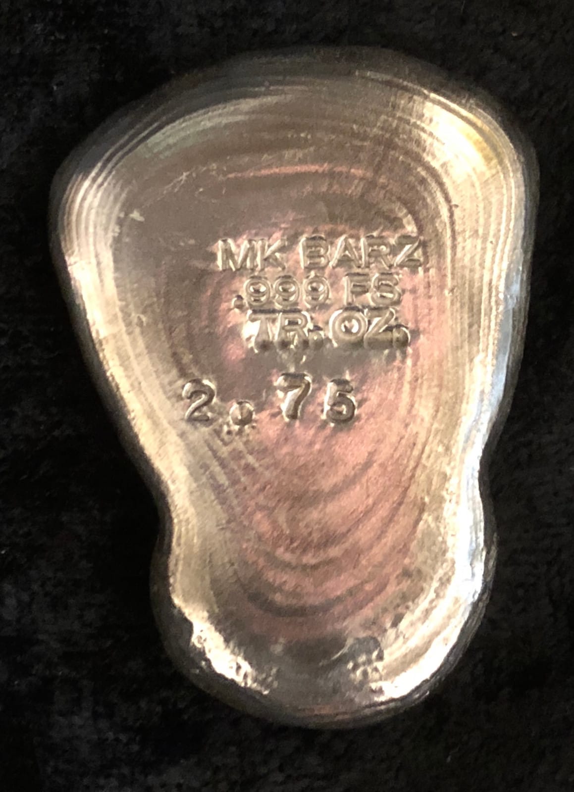 2.75 Troy Oz MK BarZ " Frankenstein" Hand Poured Tumble .999 FS Bar - MK BARZ AND BULLION