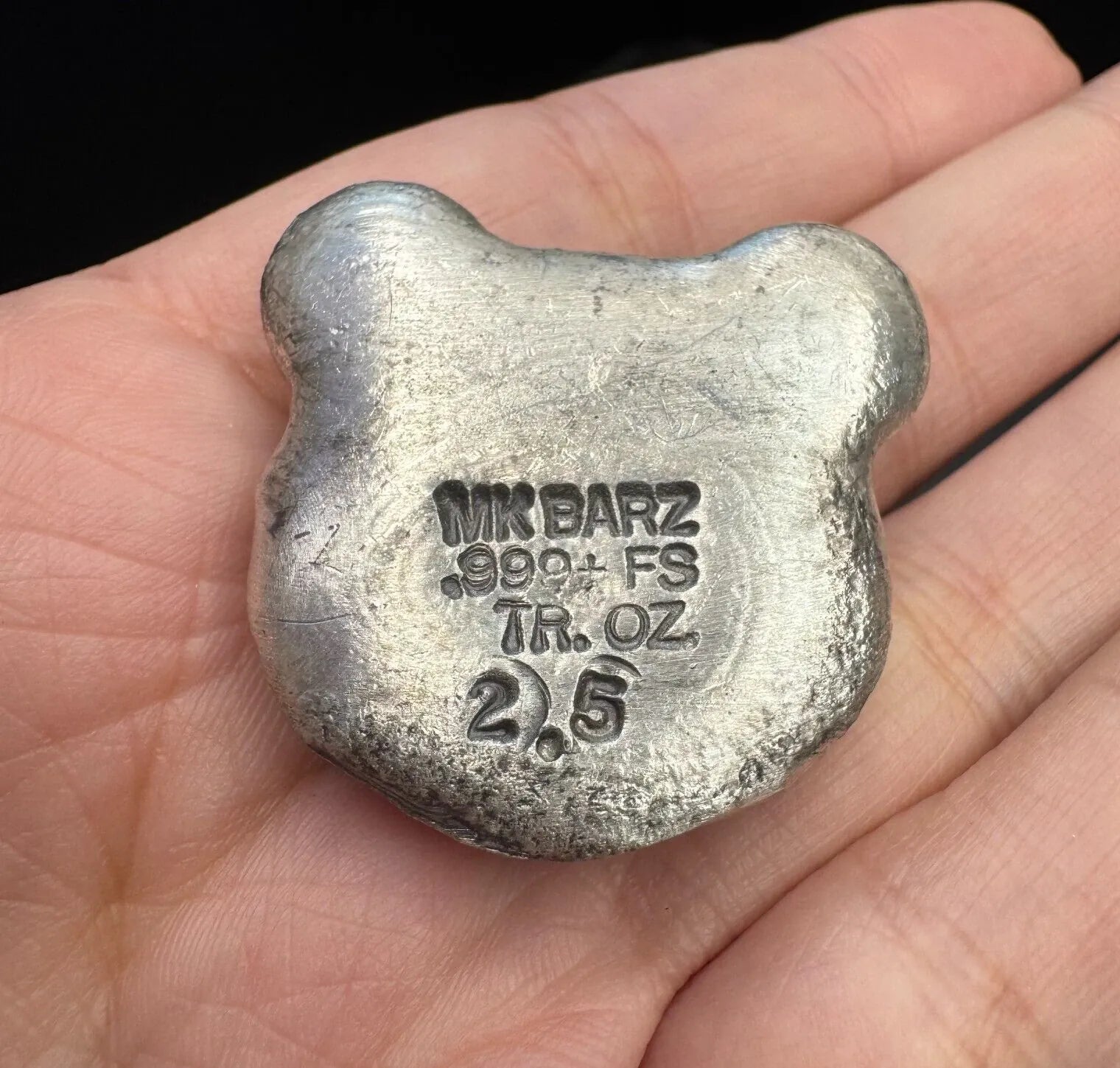 2.5 Oz MK BarZ "Imperial Panda" Hand Poured .999 FS - MK BARZ AND BULLION