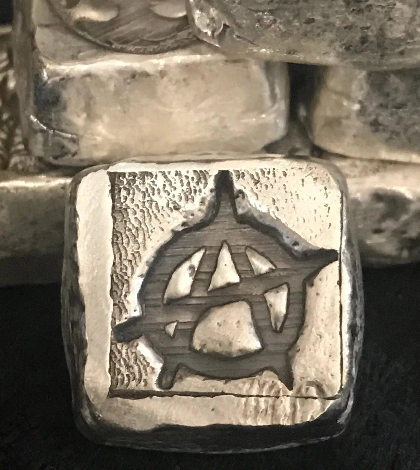 1 ozt MK BARZ "Anarchy" Stamped Cube .999 Fine Silver - MK BARZ AND BULLION