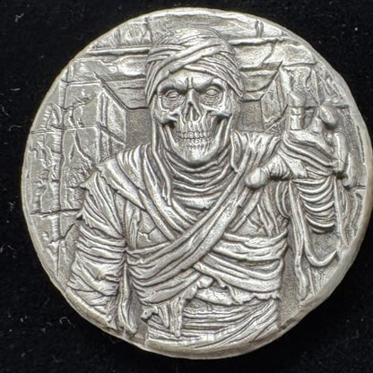 1 ozt MK BARZ "Here's Mummy" Hand Poured .999 FS