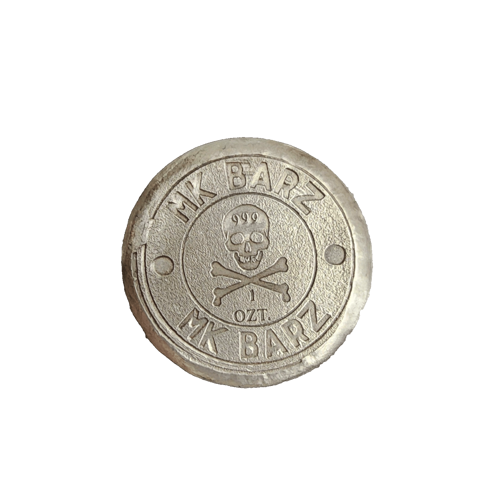 1 Ozt. .999 FS Christ Hand Poured Silver by MKBarz - MK BARZ AND BULLION