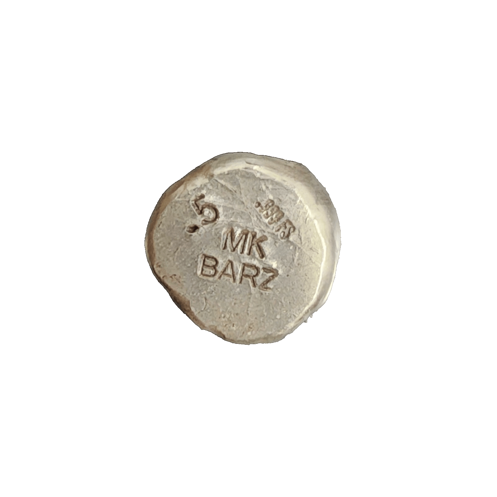.5 out MK Barz "Rose Skull" .999 FS Hand Poured - MK BARZ AND BULLION
