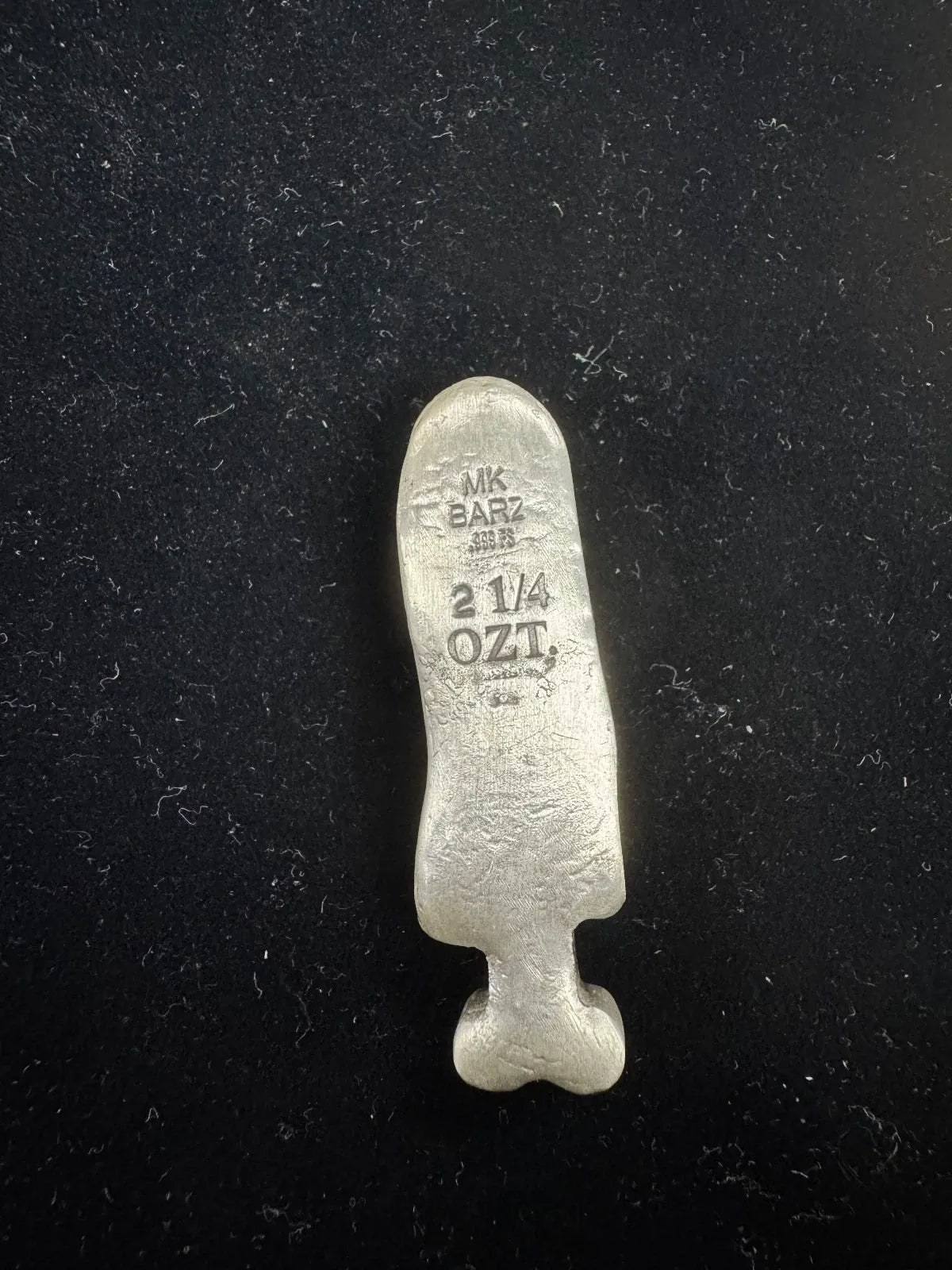 2.25 oz MK Barz "Torn Finger" Hand Poured .999 Fine Silver - MK BARZ AND BULLION