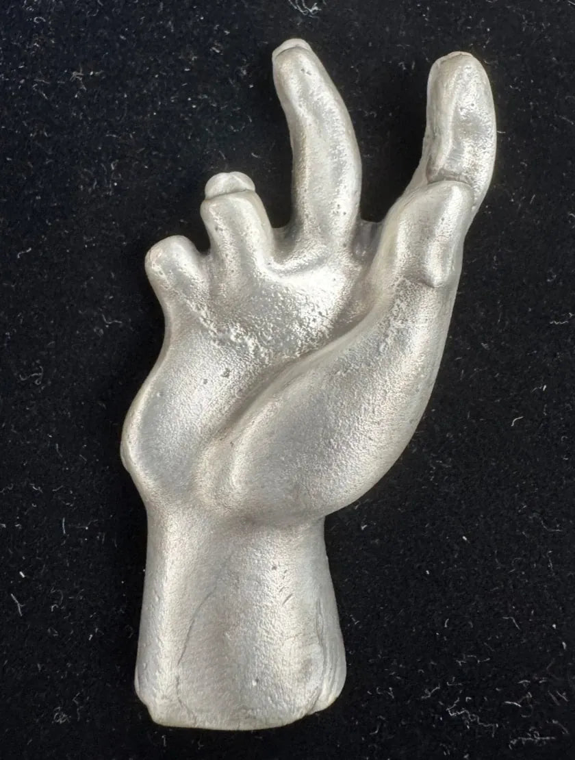 3.5 oz MK Barz "Zombie Hand" Hand Poured .999 Fine Silver - MK BARZ AND BULLION