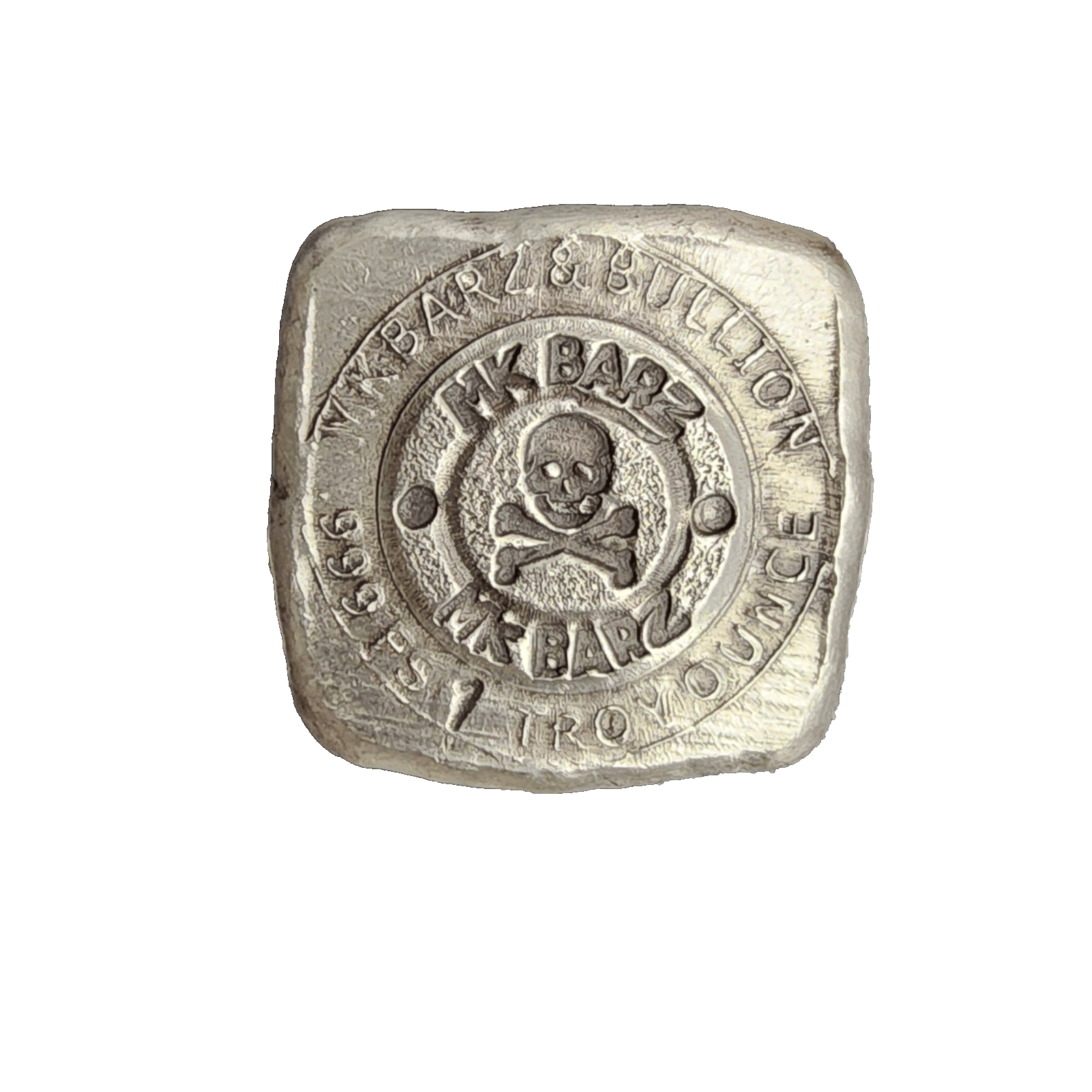 1 Ozt. .999 FS Hieroglyphic Owl Hand Poured Silver by MKBarz - MK BARZ AND BULLION
