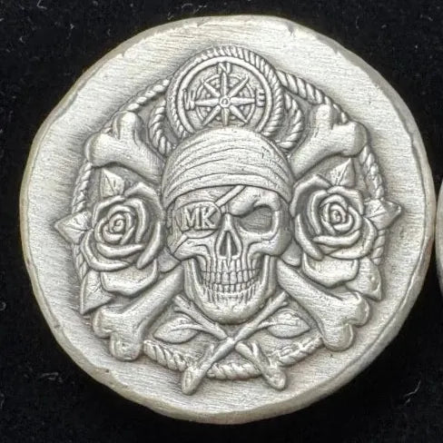 1 ozt MK BARZ "MK's Pirate" Hand Poured .999 FS