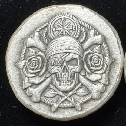 1 ozt MK BARZ "MK's Pirate" Hand Poured .999 FS