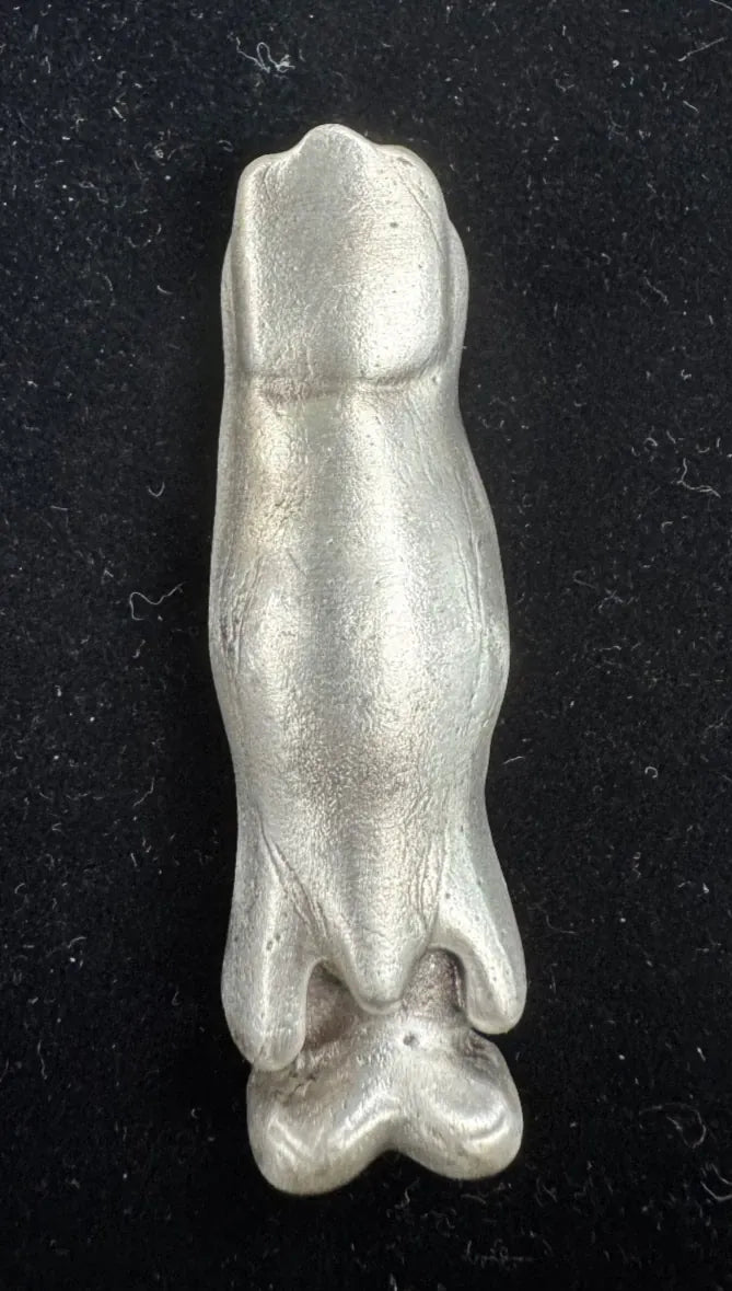 2.5 oz MK Barz "Melting Finger" Hand Poured .999 Fine Silver - MK BARZ AND BULLION