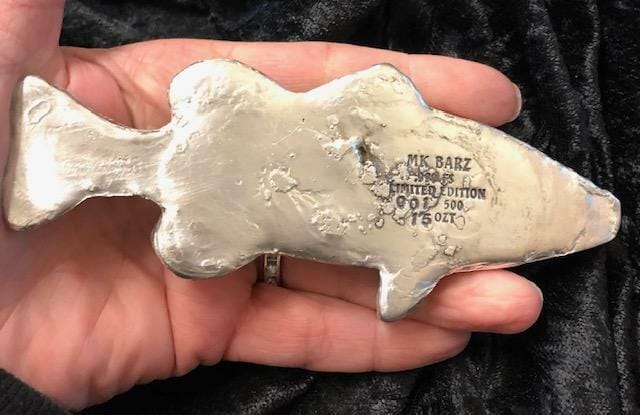 15 Ozt MK BarZ "Big Bass" LTD to 500 .999 Fine Silver - MK BARZ AND BULLION