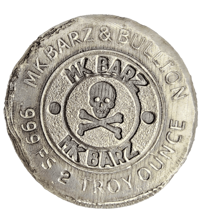 2 Ozt. .999 FS Bigfoot Hand Poured Silver by MKBarz - MK BARZ AND BULLION