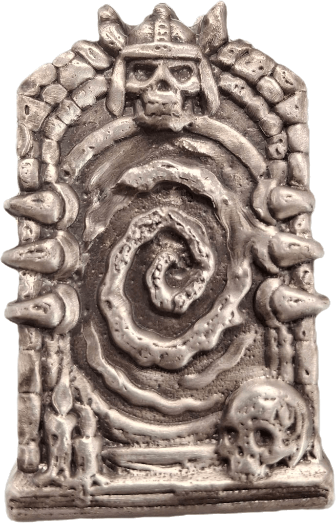 4 Ozt. Hand Poured Silver "Monster Portal" by MKBarz - MK BARZ AND BULLION
