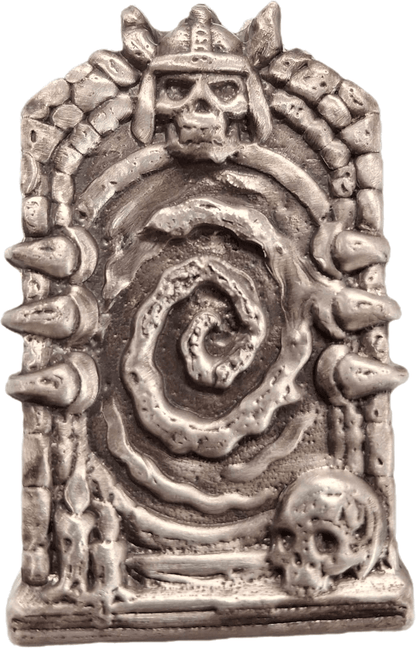 4 Ozt. Hand Poured Silver "Monster Portal" by MKBarz - MK BARZ AND BULLION