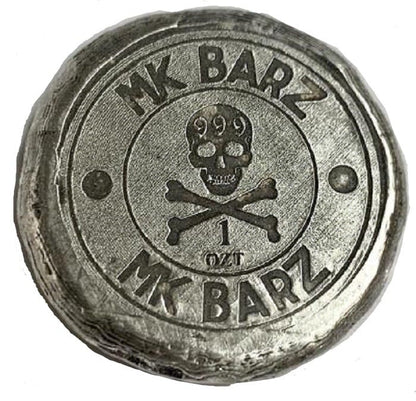 1 Ozt MK BARZ "KEEP WALKING BIGFOOT" ROUND .999 FS - MK BARZ AND BULLION