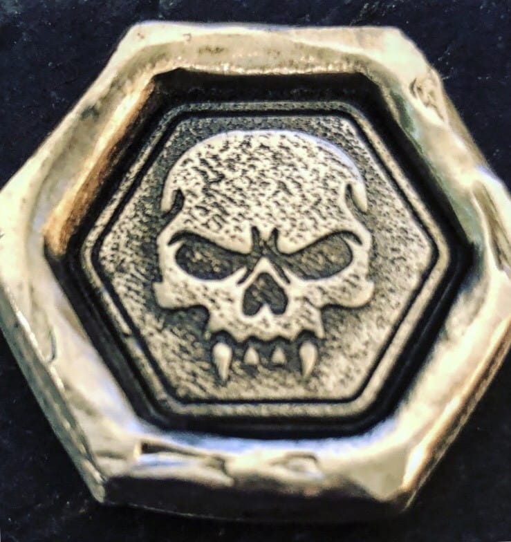 2 Troy Oz MK BARZ "Fang Skull” .999 Fine Silver - MK BARZ AND BULLION