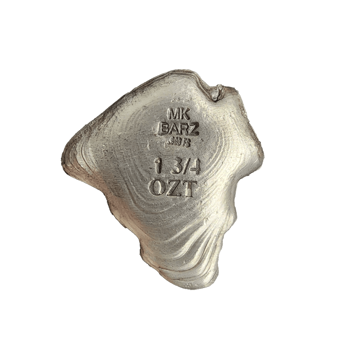 1.75 Ozt. .999 FS Pirate Skull Hand Poured Silver by MKBarz - MK BARZ AND BULLION