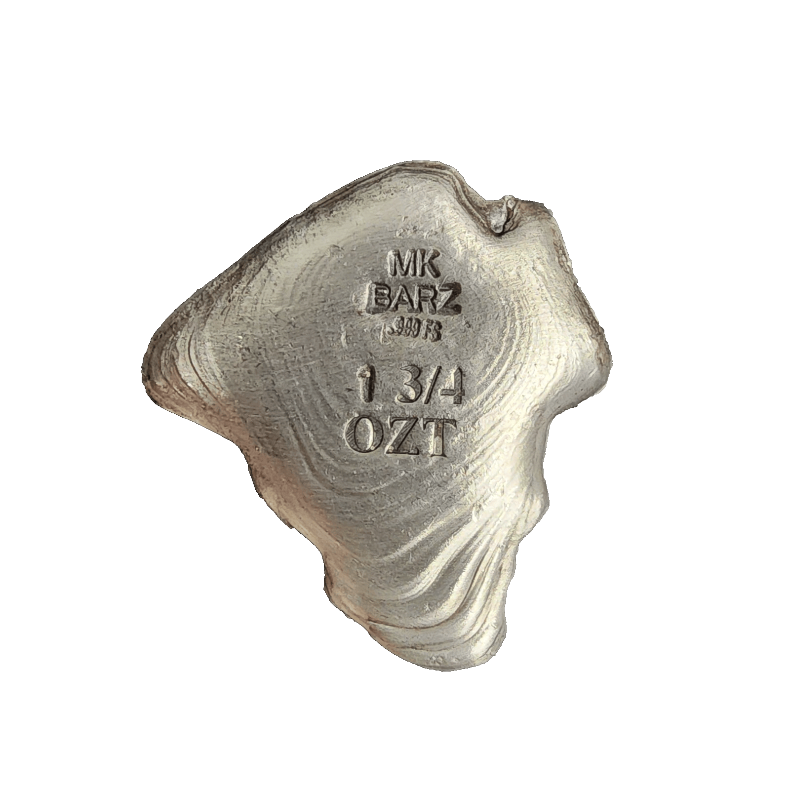 1.75 Ozt. .999 FS Pirate Skull Hand Poured Silver by MKBarz - MK BARZ AND BULLION
