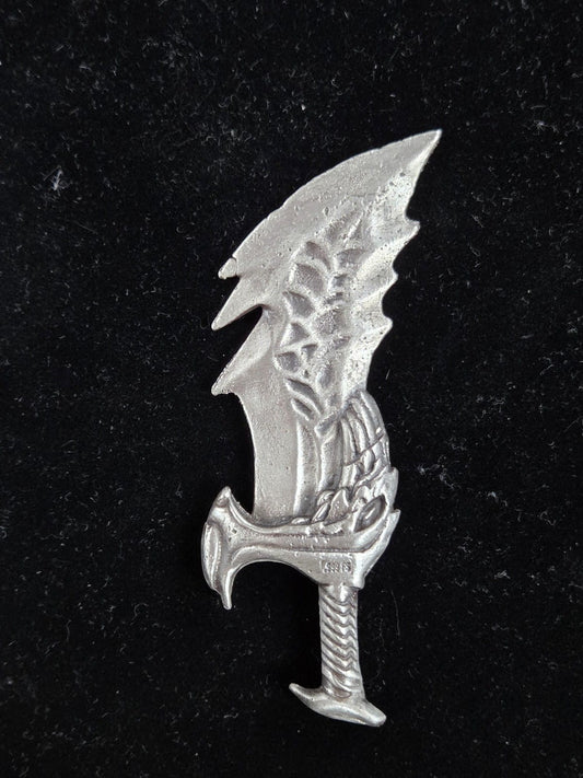 ~1.5 Troy Oz. MK BarZ "Blades of Chaos" Sand Casted Hand Pour .999 FS - MK BARZ AND BULLION
