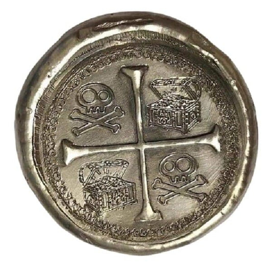 1 Ozt MK BarZ "Anteka Doubloon" -7 Sea's Series Reverse Stamped .999 Fine Silver - MK BARZ AND BULLION