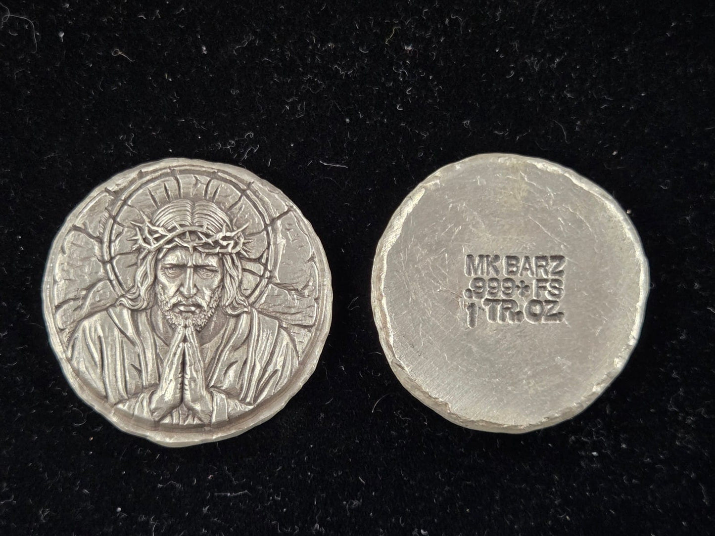 1 Troy Oz MK BarZ "Crown of Thorns" .999 Fine Silver - MK BARZ AND BULLION