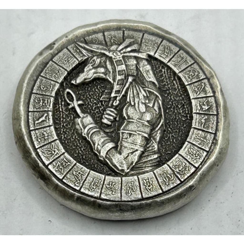1 Oz MK BarZ "Pharaoh King" Stamped .999 FS Round - MK BARZ AND BULLION