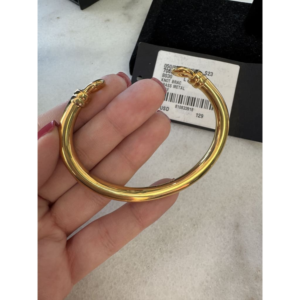 Saint Laurent YSL Sailor Knot Bracelet Brass Metal NWT - Large / gold / Brass