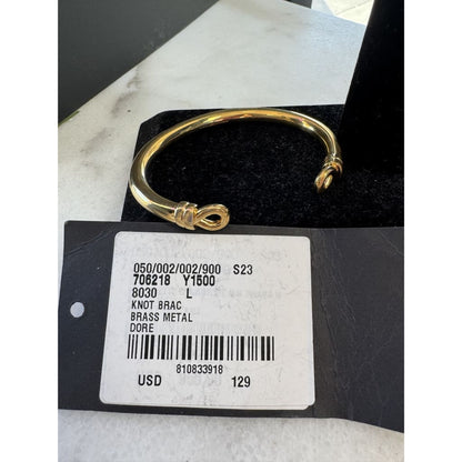 Saint Laurent YSL Sailor Knot Bracelet Brass Metal NWT - Large / gold / Brass