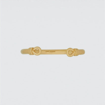 Saint Laurent YSL Sailor Knot Bracelet Brass Metal NWT - Large / gold / Brass