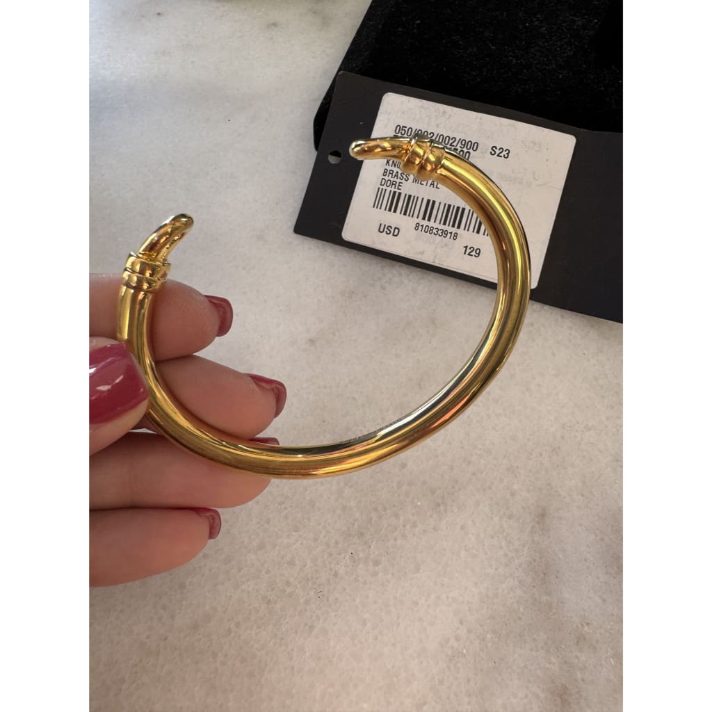 Saint Laurent YSL Sailor Knot Bracelet Brass Metal NWT - Large / gold / Brass