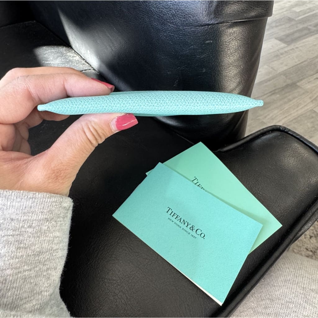 Tiffany & Co. Brand New Leather Card Case in Tiffany Blue - Teal / Leather