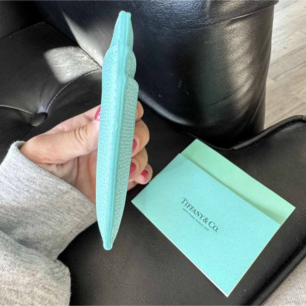 Tiffany & Co. Brand New Leather Card Case in Tiffany Blue - Teal / Leather