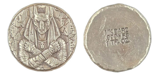 1 Troy Oz MK BarZ "Wrath of Anubis" .999 Fine Silver - MK BARZ AND BULLION