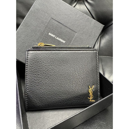 YSL Leather Bifold Wallet NWB - black / leather / bifold