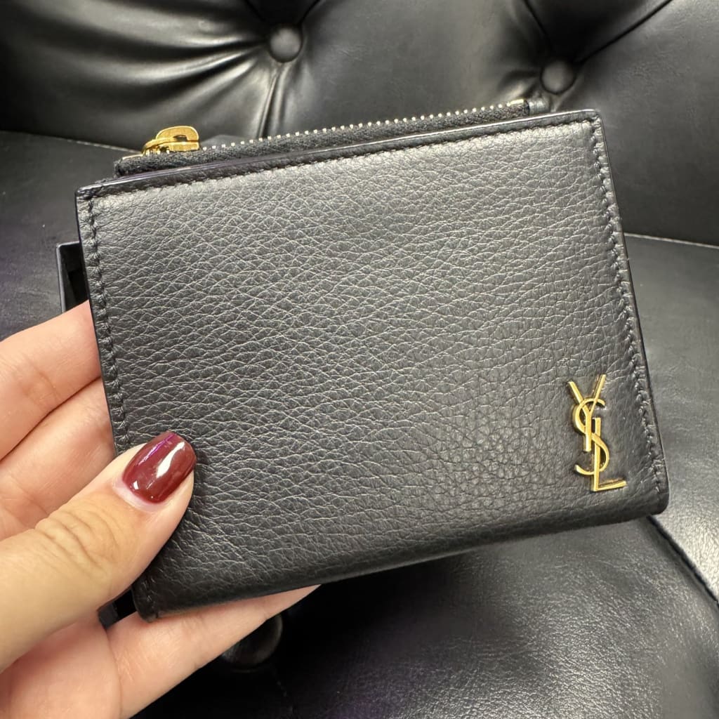 YSL Leather Bifold Wallet NWB - black / leather / bifold