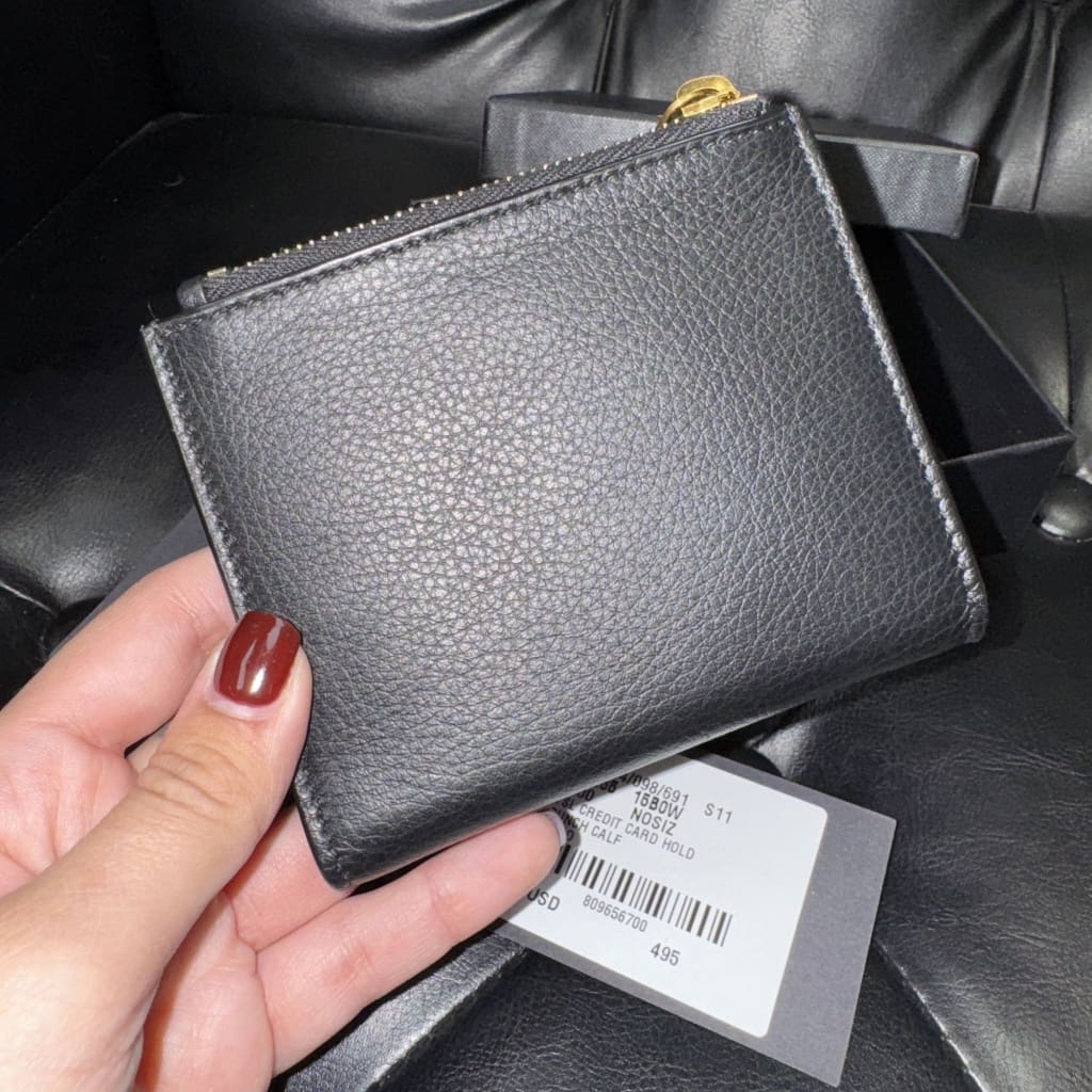 YSL Leather Bifold Wallet NWB - black / leather / bifold