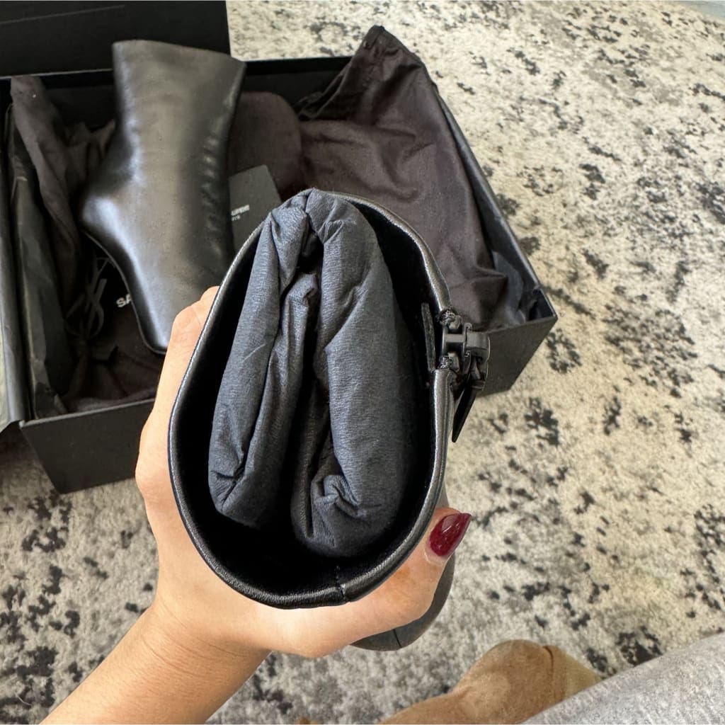 YSL Opyum Booties Size 6 NEW with Box Dust Bags and COA - 6 / Black / Leather