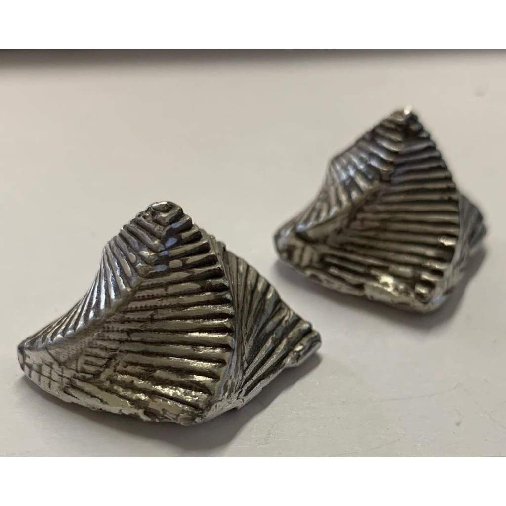 1.5 Oz MK BarZ "Stacked Antiqued Pyramid" Swerving Hand Poured .999 FS - MK BARZ AND BULLION