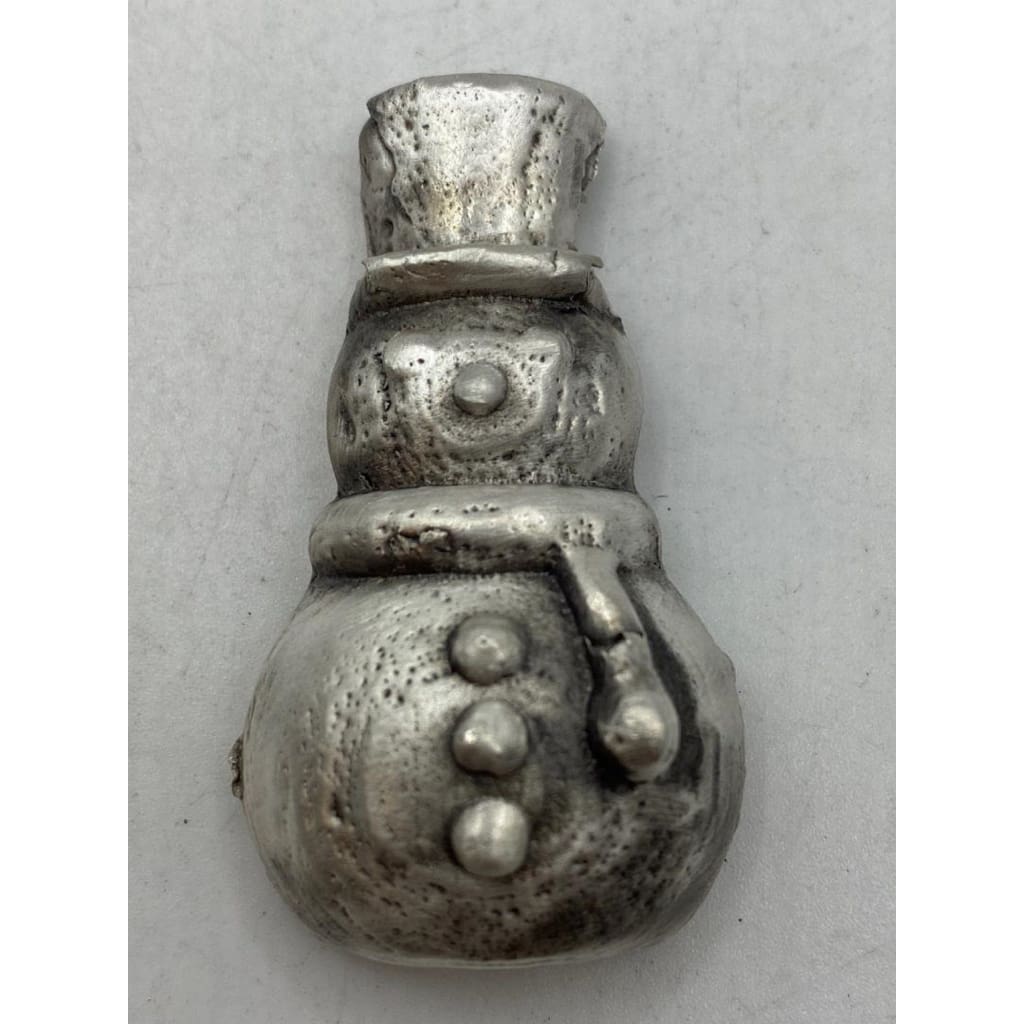 1.75 Troy Oz.999 Fine Silver “Happy Snowman”.999 Fine Silver