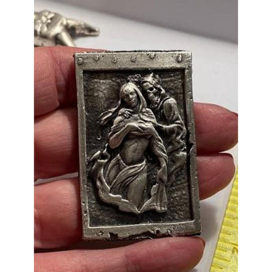 @1.86 Oz MK BarZ "Reapers Embrace"2D Framed Sand Cast Picture by Paul Abrams .999 FS - MK BARZ AND BULLION