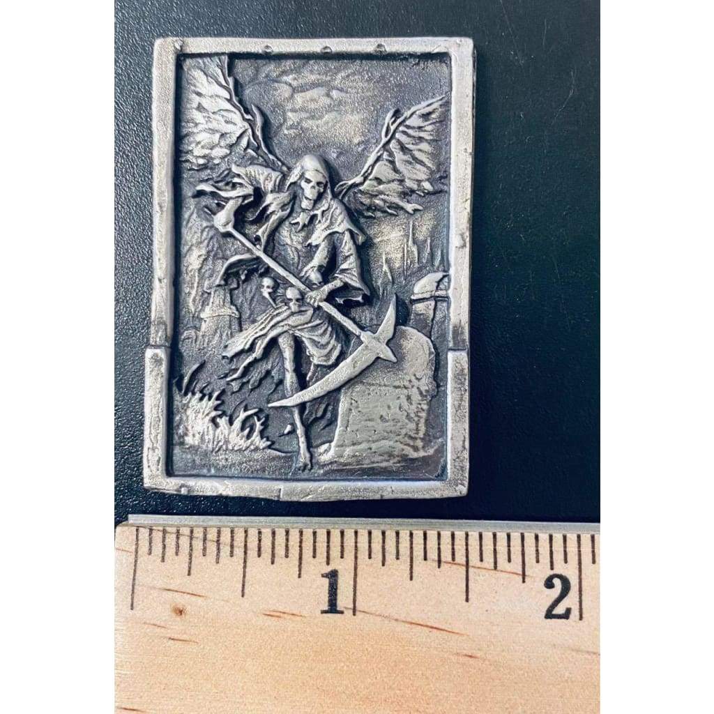 @1.9 Ozt MK BarZ Angel of Death2D Framed Sand Cast Picture by Paul Abrams.999 FS