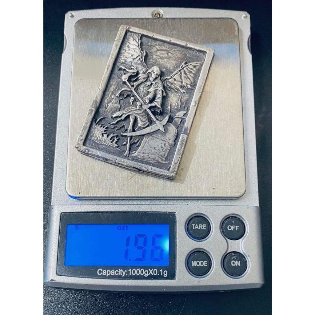 @1.9 Ozt MK BarZ Angel of Death2D Framed Sand Cast Picture by Paul Abrams.999 FS