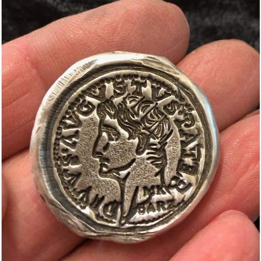1 Oz MK BarZ "Divus Augustus" Replica Ancient Coin .999 FS - MK BARZ AND BULLION