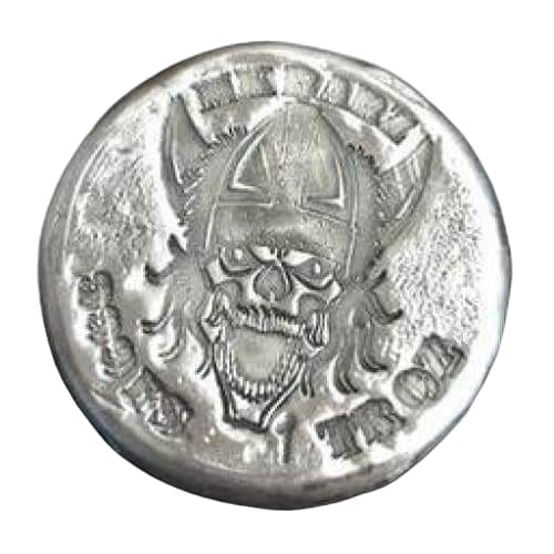 1 Oz MK BarZ ODIN THE WARRIOR Viking Warrior Stamped.999 FS Round - silver bullion