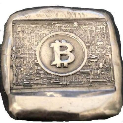 1 ozt.999 FS BITCOIN Square Stamped BAR - silver bullion